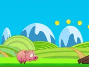 Pink Running Pig